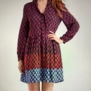 GAP👗LONG-SLEEVES V-NECKLACE TIE DRESS Size 2